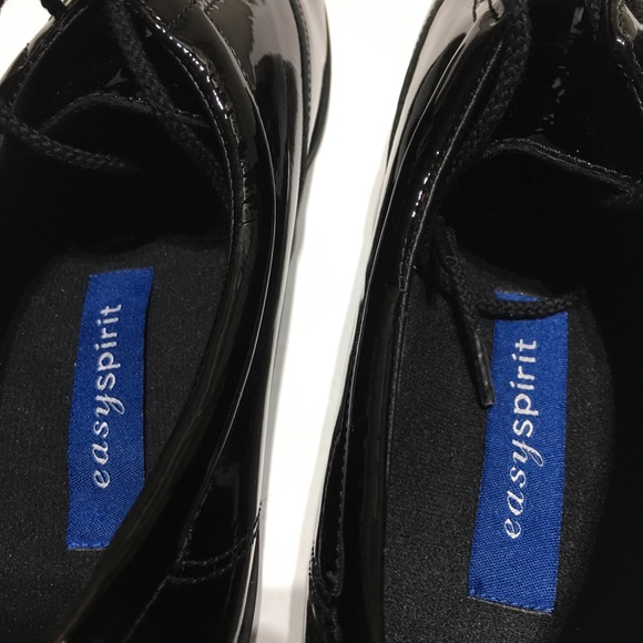 Easy Spirit Black Patent Leather Sneakers NWOT 7.5 - Picture 4 of 6